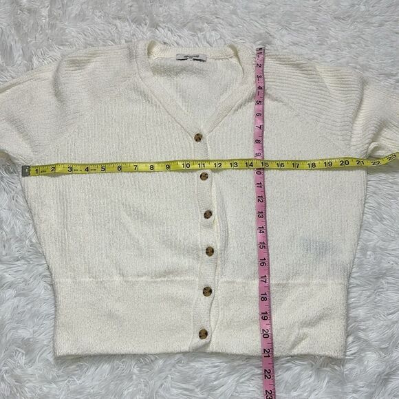 Madewell Maysville V-Neck Cardigan Sweater Button Up V-Neck Cream Size Small - Picture 4 of 16